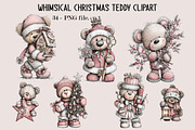 Whimsical Christmas Teddy Clipart, an Animal Illustration by SVGArt (Thumbnail 1 of 5)