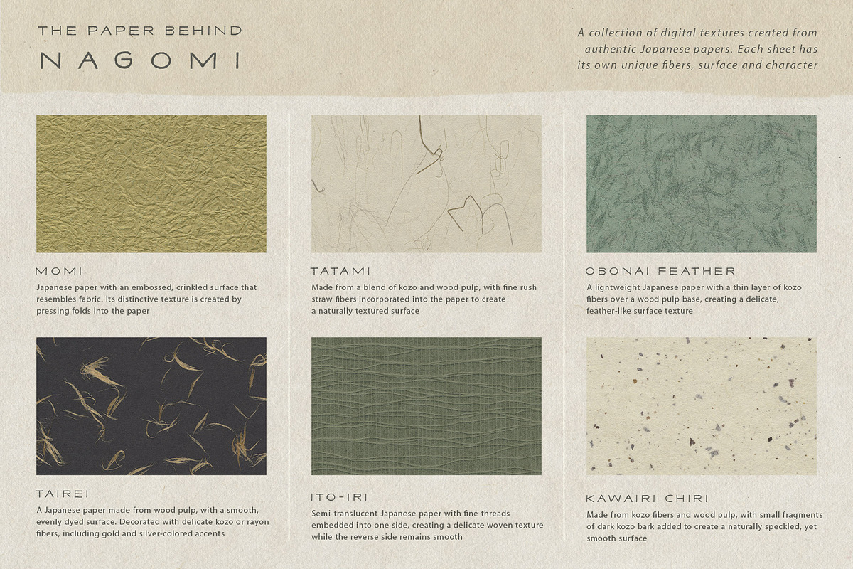 Nagomi - Japanese Paper Textures, a Texture Graphic by alonahaidash (Photo 3 of 26)