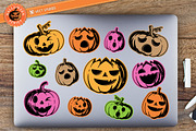 32 Halloween Pumpkin Stamp Brushes, a Brush Add-On by vectstudio (Thumbnail 4 of 10)