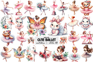 Cute Ballet Clipart, an Illustration by Pixels.Craft