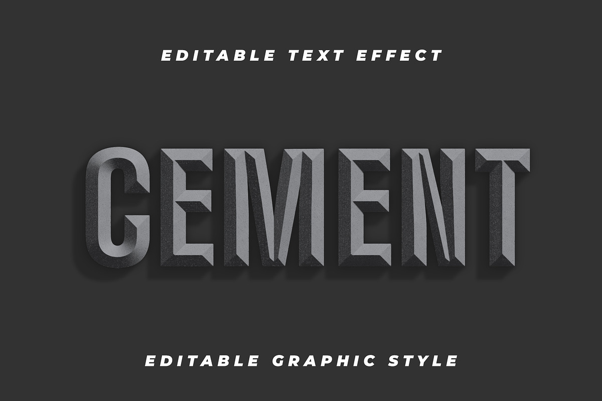 Rough Stone 3D Text Effect preview 3
