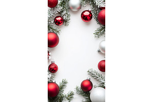 Festive evergreen boughs with red, a Holiday Photo by Lermont51