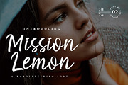Mission Lemon Handlettering Font, a Handwritten Font by Signatoro (Thumbnail 1 of 10)