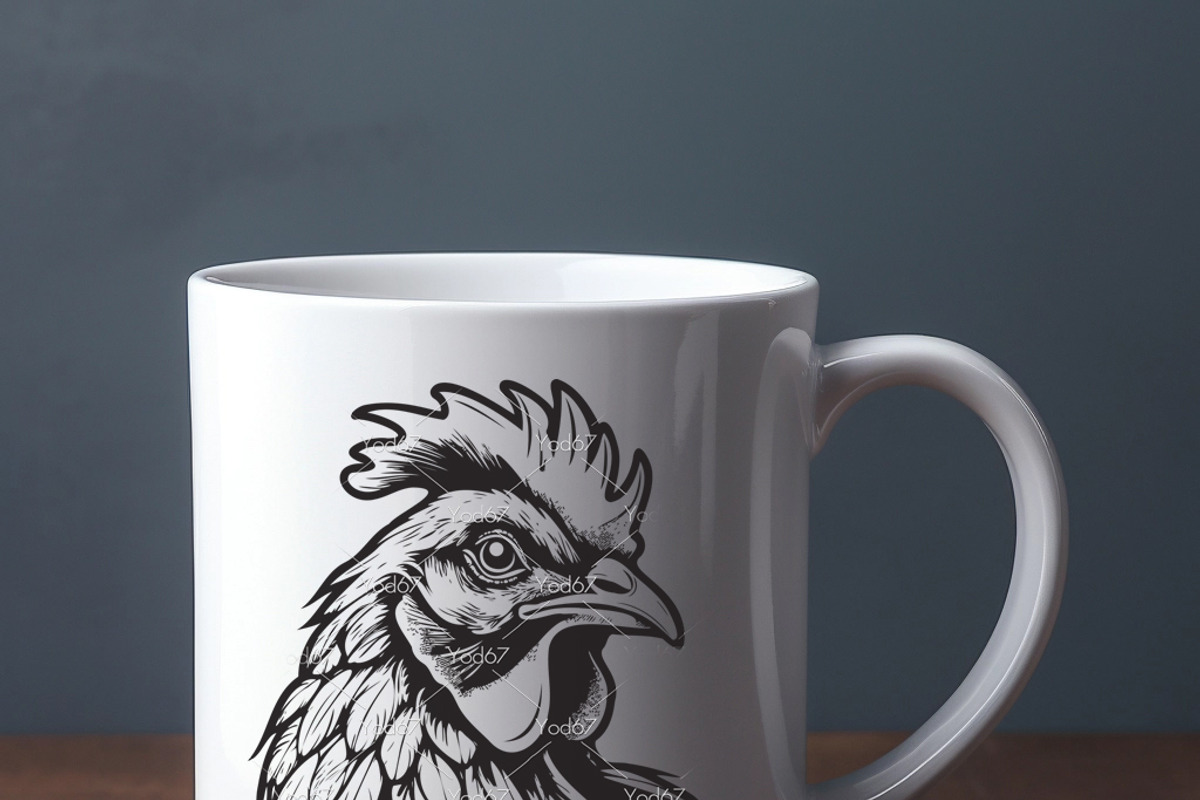 Vector of chicken head design., an Animal Illustration by yod67 (Photo 4 of 6)