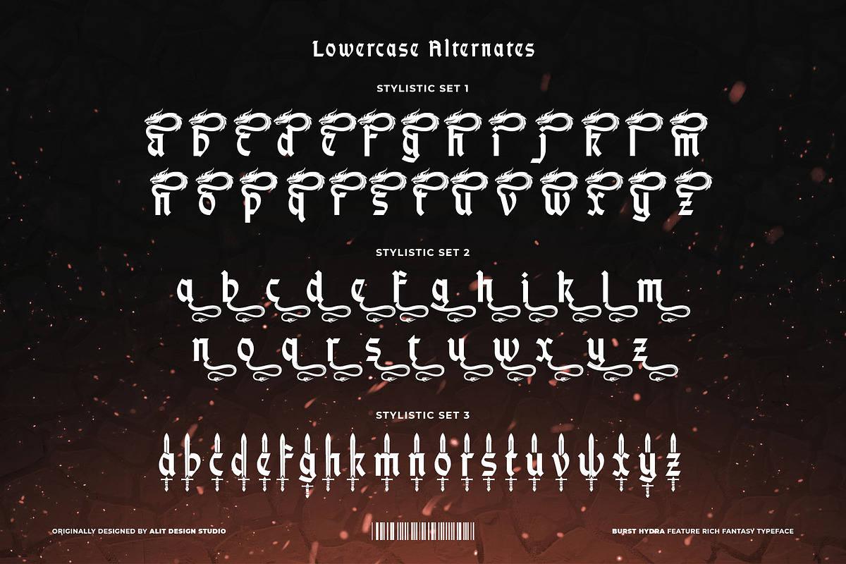 Burst Hydra Font, a Blackletter Font by alit design (Photo 6 of 17)