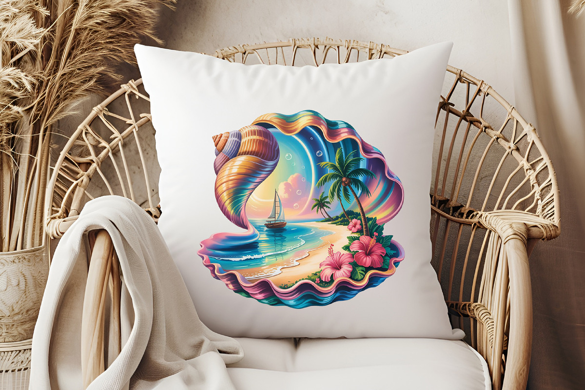 Beach Paradise Inside Seashell PNG, an Illustration by Libby Wishes (Photo 5 of 6)
