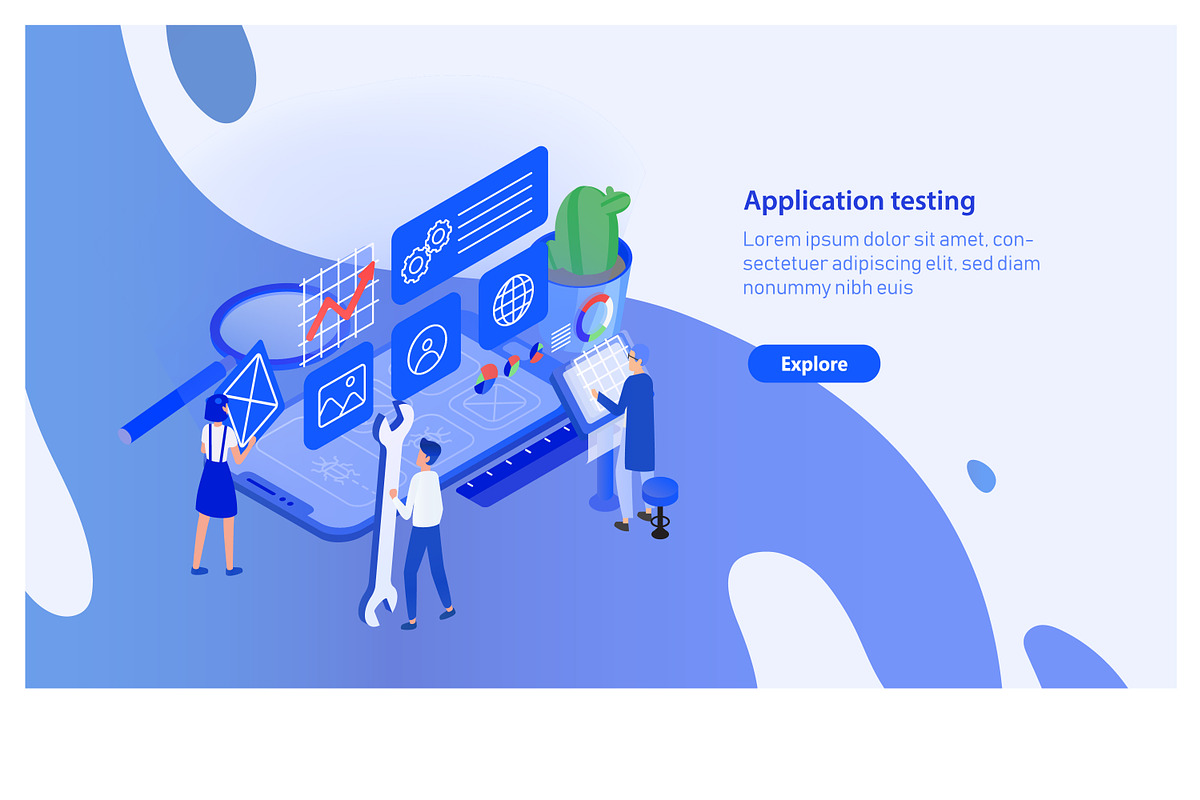 Application testing concept, a Technology Illustration by Good Studio (Photo 1 of 3)