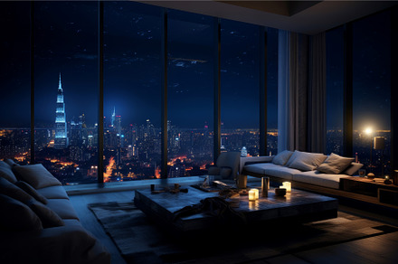 Luxury apartment bedroom. Generate, an Architecture Photo by Ylivdesign