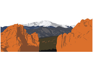 Garden of the Gods + Pikes Peak