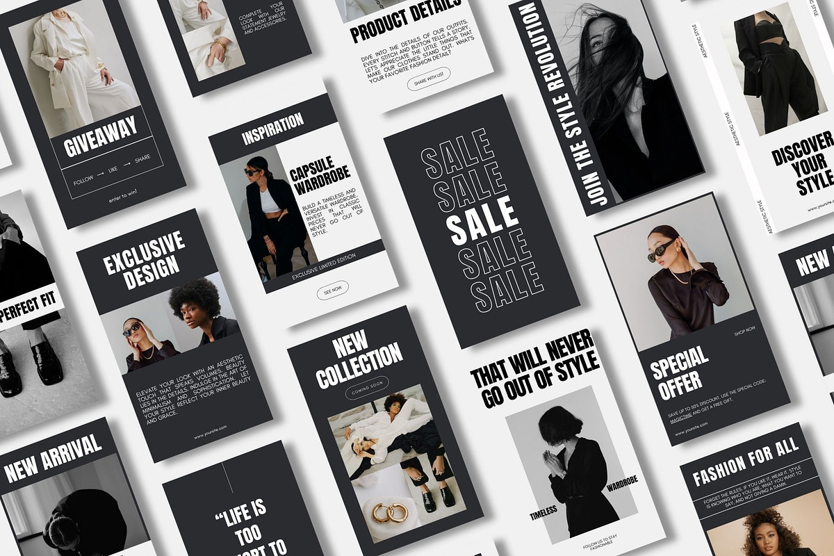 Fashion Instagram Templates, a Social Media Template by KeronnArt (Photo 5 of 10)