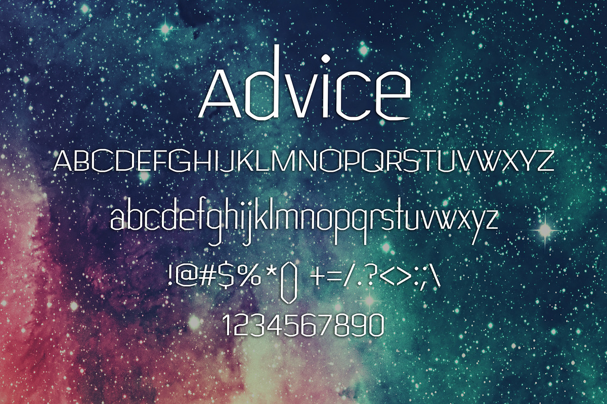 ADVICE Font preview 2