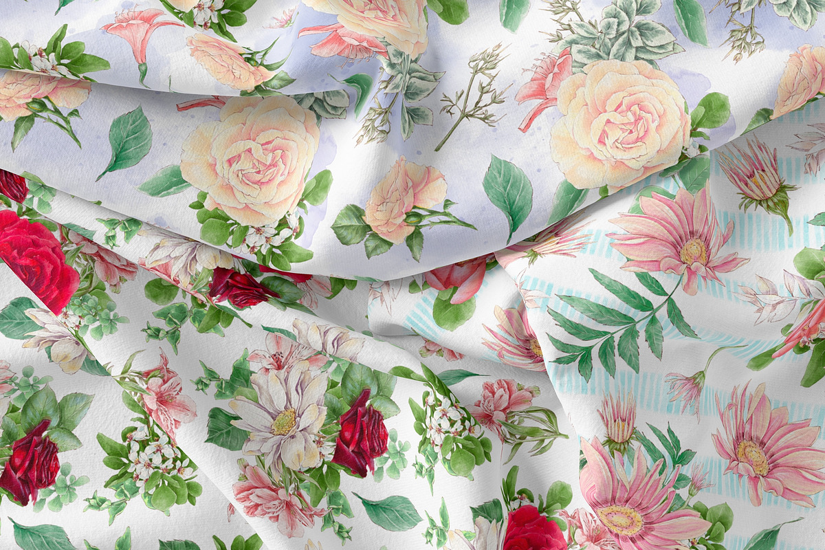 Watercolor Flowers clipart big set, a Decorative Illustration by Yuliya Art (Photo 15 of 16)
