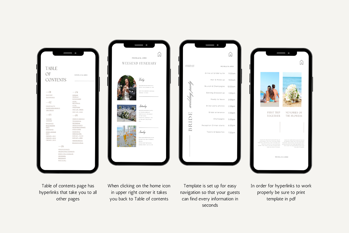 Coastal Wedding Itinerary Template, an Email Template by Jay Luxe Creative (Photo 6 of 7)