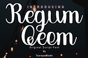 Regum qeon, a Script Font by Tsurayya Studio (Thumbnail 1 of 7)