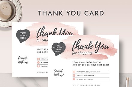 Thank You Order Card TC001, a Card Template by Draca Design Co