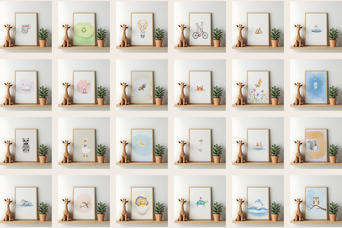 Minimalist Kids Wall Art, a Background Graphic by digital.incubator.yum (Photo 6 of 6)