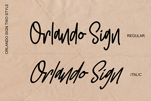 Orlando Sign Stylishtic Monoline