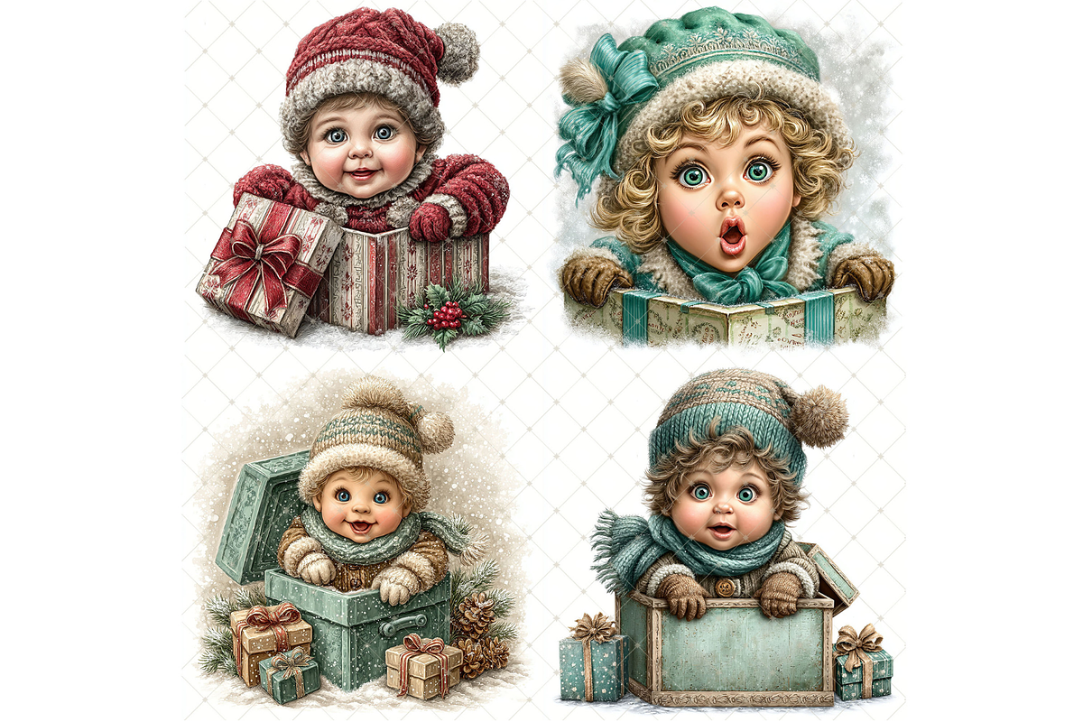 Winter Baby Clipart JPG, a Seasonal Illustration by Memories By Lea (Photo 4 of 20)
