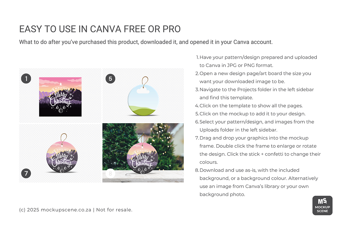 Round Ornament Canva Smart Mockup, a Mockup by Mockup Scene (Photo 5 of 11)