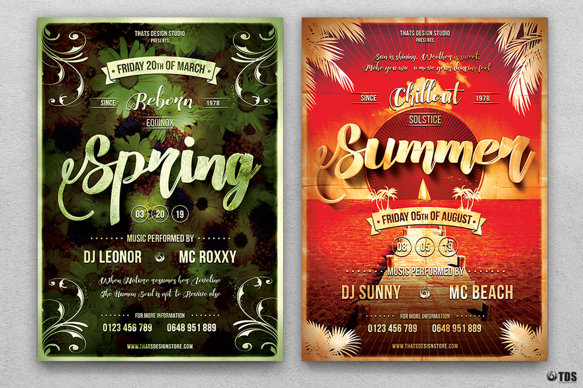 Four Seasons Flyer Bundle, a Flyer Template by ThatsDesignArt (Photo 2 of 14)