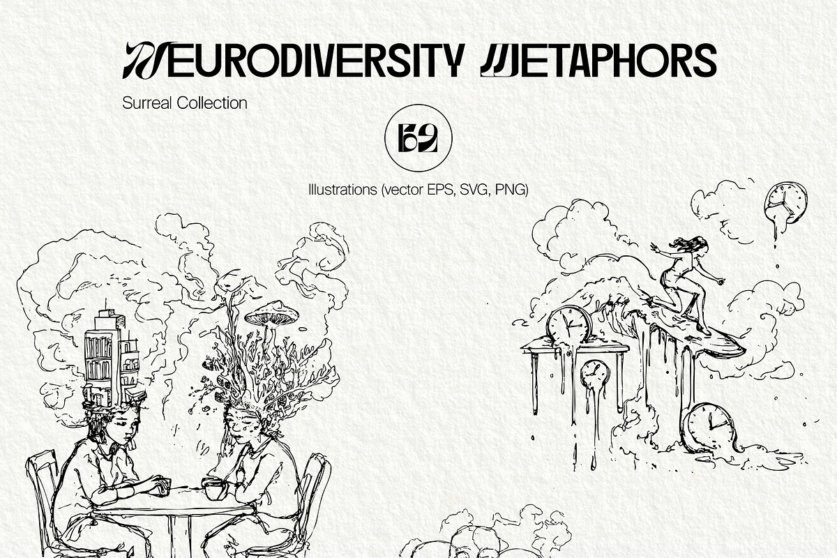 Neurodiversity Metaphors collection, a Healthcare Illustration by divanovskaya_nv (Photo 6 of 18)
