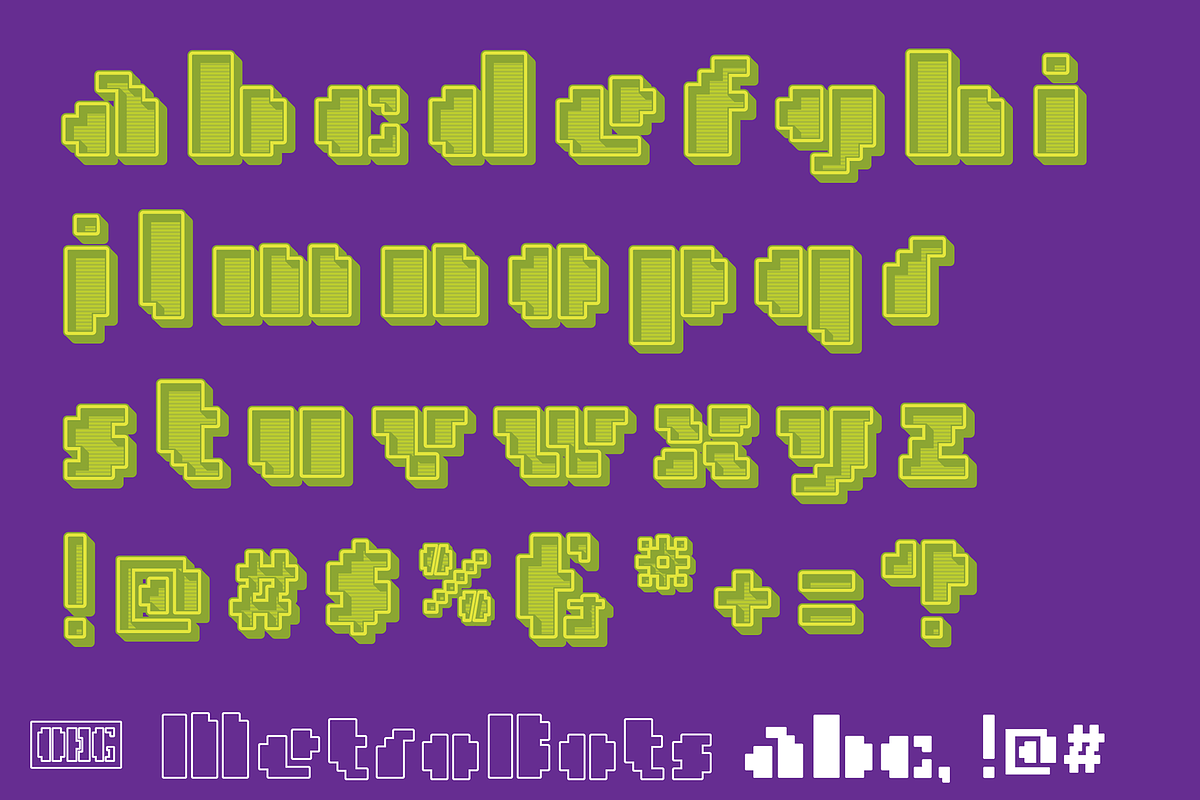 MetroBots Chrome, a Font by Our House Graphics Inc. (Photo 13 of 16)