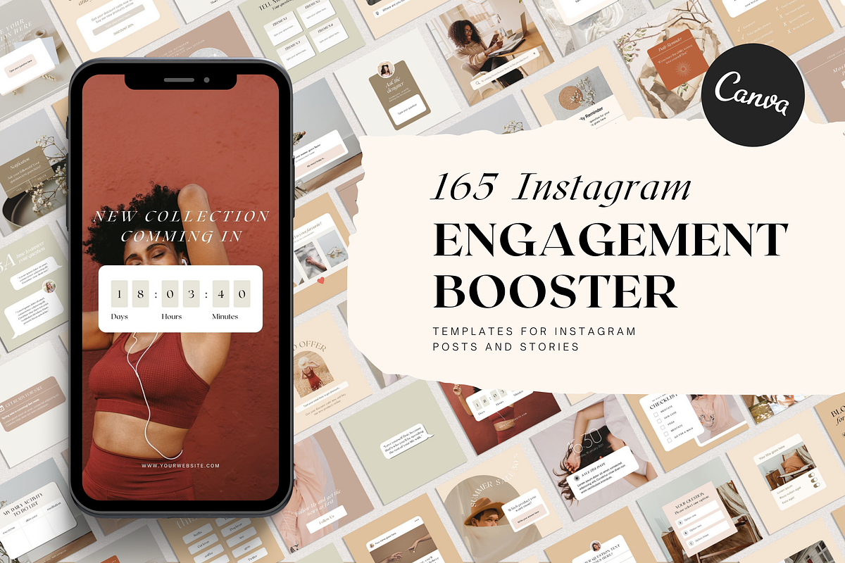 Instagram Engagement Booster | CANVA, a Social Media Template by Lyrata Studio (Photo 1 of 21)