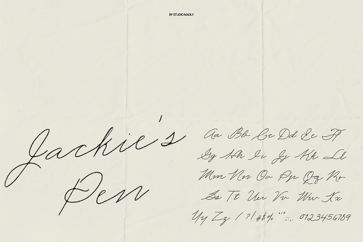 Jackie's Pen - A Handwritten Script, a Handwritten Font by Studio Madly (Photo 4 of 4)