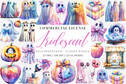 Halloween Ghost Iridescent Bundle, an Illustration by SinaCreation (Thumbnail 1 of 7)