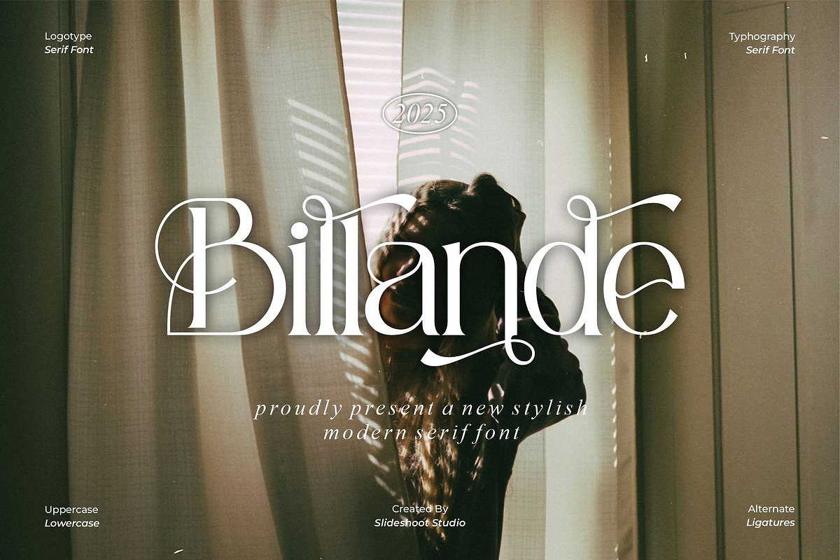 Billande || Stylish Serif Font, a Serif Font by Idea Studio (Photo 1 of 10)