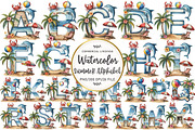 Summer Beach Doodle Alphabet Clipart, an Illustration by OK Design (Thumbnail 1 of 5)