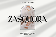 Zasquora - Modern Serif Typeface, a Serif Font by overlaytemplates (Thumbnail 1 of 4)