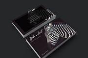 Classy Zebra art design card, a Business Card Template by Creative Designs (Thumbnail 1 of 2)