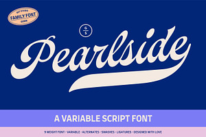 Pearlside – Variable Script Font