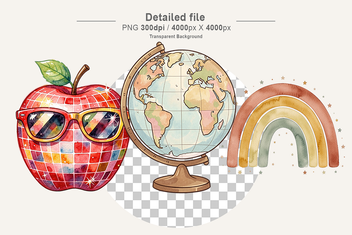 Groovy 70s Retro School Sublimation, a Decorative Illustration by Artnoy (Photo 3 of 8)