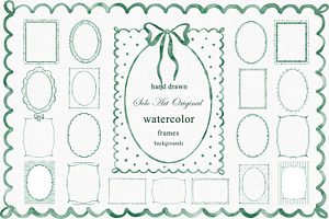 Watercolor Whimsical Green Frams, an Object Graphic by Solo Art Original