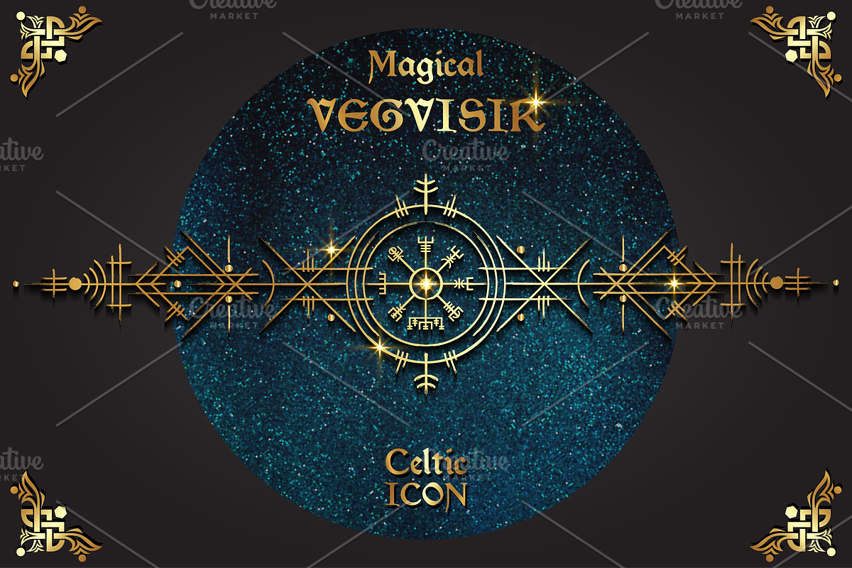 Norse viking Vegvisir Celtic symbols, an Object Graphic by GraphicRedStudio (Photo 2 of 11)
