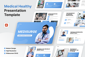Medisurge Medical Health PowerPoint, a Presentation Template by SquidPixey