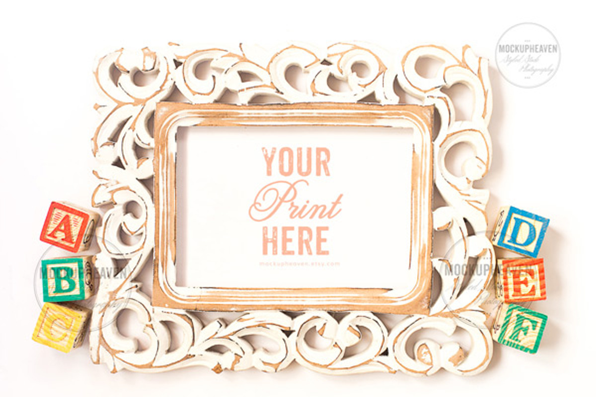 SET of 2 Baby Nursery Frame Mockup, a Print Template by MockUpHeaven (Photo 2 of 2)