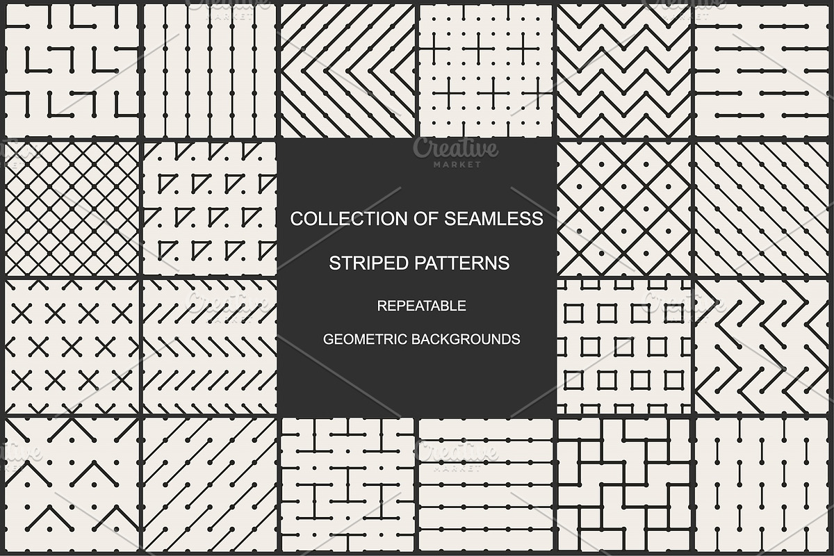 Minimal seamless striped patterns, a Pattern Graphic by ExpressShop (Photo 1 of 6)