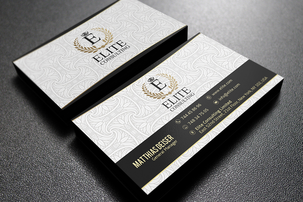 Gold And White Business Card, a Business Card Template by Marvel (Photo 3 of 3)