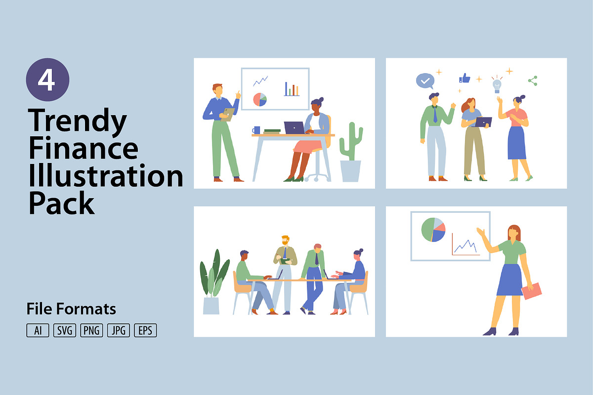 Finance Illustration Pack, a Finance Illustration by aniphics