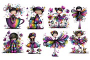 Whimsical Christmas Fairy Clipart, an Illustration by Dream Creation (Thumbnail 4 of 8)