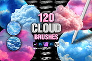 Procreate Cloud Sky texture brushes, a Brush Add-On by Revabrush (Thumbnail 1 of 9)