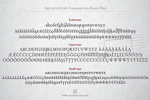 Archive Garamond Pro Family Of 4