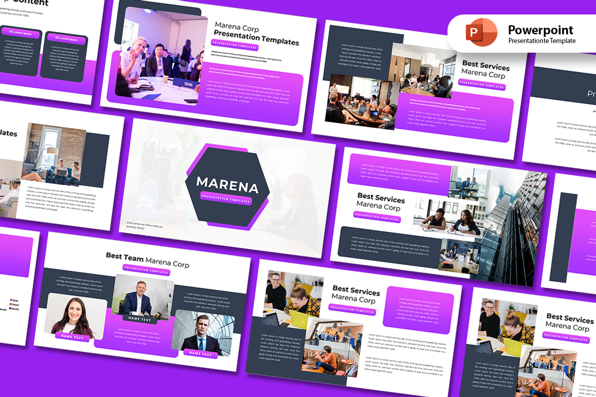 Marena Corp - PowerPoint Template, a Presentation Template by artchiles_design (Photo 1 of 4)