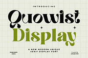 Quowist Display - Modern Unique Seri, a Serif Font by Afkari Studio (Thumbnail 1 of 10)