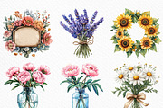 Watercolor Flower Shop Clipart, an Illustration by Craft Nest (Thumbnail 5 of 6)