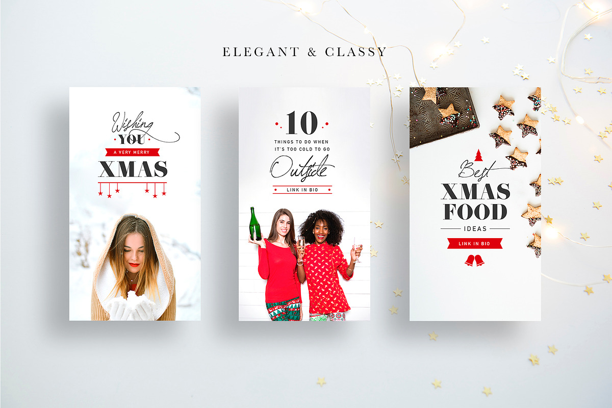 Classy Xmas INSTAGRAM STORY Pack, a Social Media Template by Marie T (Photo 7 of 9)