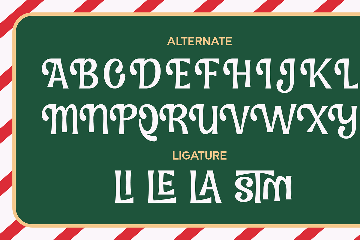 Crilas – Christmas Display Font, a Sans Serif Font by MaikoHatta (Photo 4 of 8)